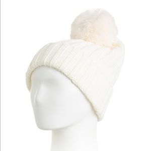 Vince Camuto Faux Fur Pom Beanie